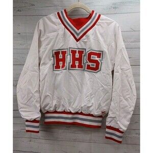 Vtg Varsity Spirit Cheerleader Pullover Jacket HHS White Red SMALL